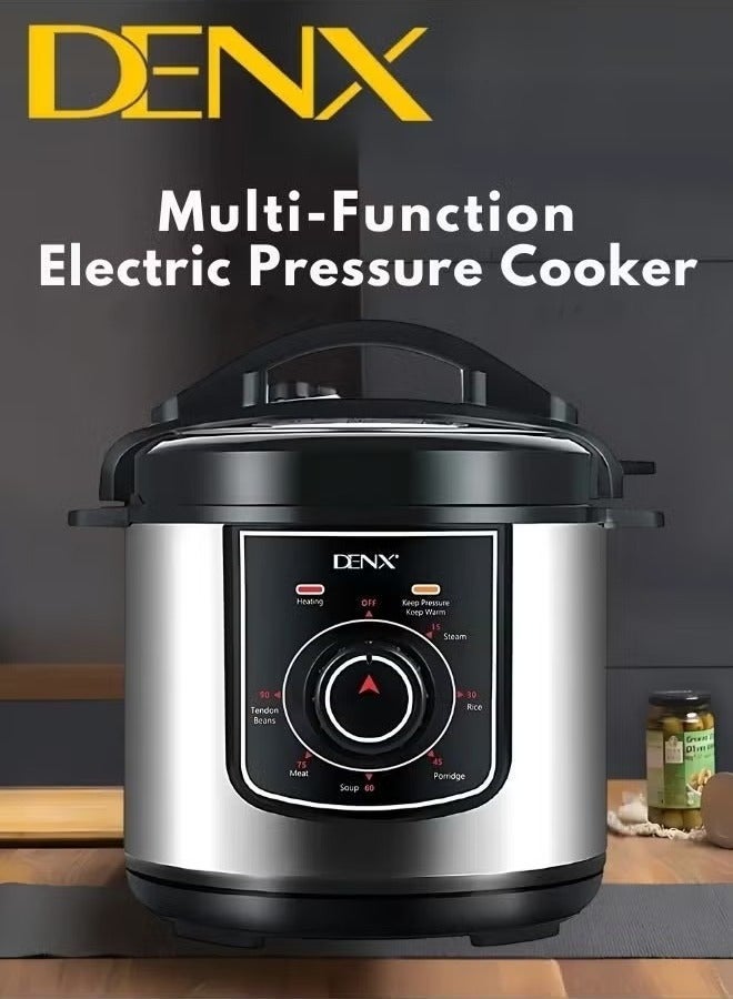 Denx Digital Electric Pressure Cooker Stainless Steel Body Touch Programmable 6L Capacity 1000 Watts - Image 4
