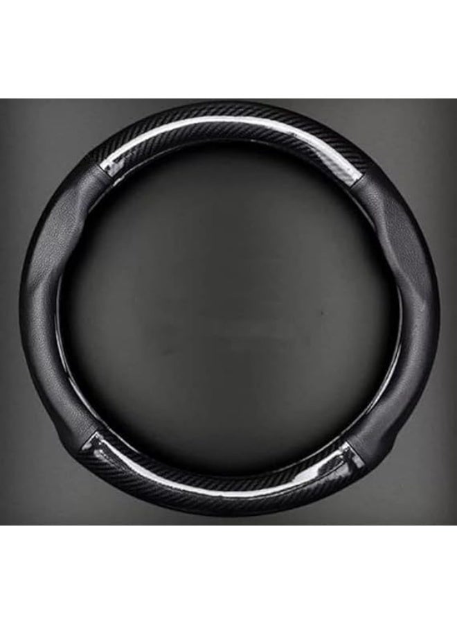 Car Steering Wheel Cover, Breathable Car Steering Wheel Cover, Wear-Resistant Steering Wheel Cover, Non-Slip Carbon Fiber Steering Wheel Protector - Image 3