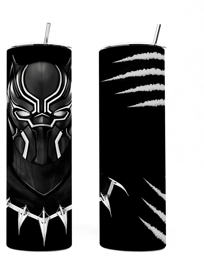 إم إي سي النمر الأسود كوب ماء من الفولاذ المقاوم للصدأ مع غطاء وقشة سعة 20 أونصة - Image 2