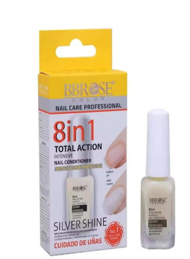 8 in 1 Total Action Intensive Nail Conditioner with Silver Particles 14ml