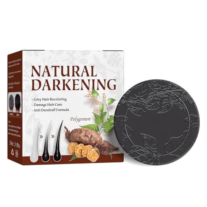 Hotiary Hair Darkening Shampoo Bar, Organic Polygonum Multiflorum Darkening Shampoo Bar for Gray Hair, Shouwu Blackening Hair Growth Treatment, 0 Silicone Oil (3 Ounce) (1) - Image 1