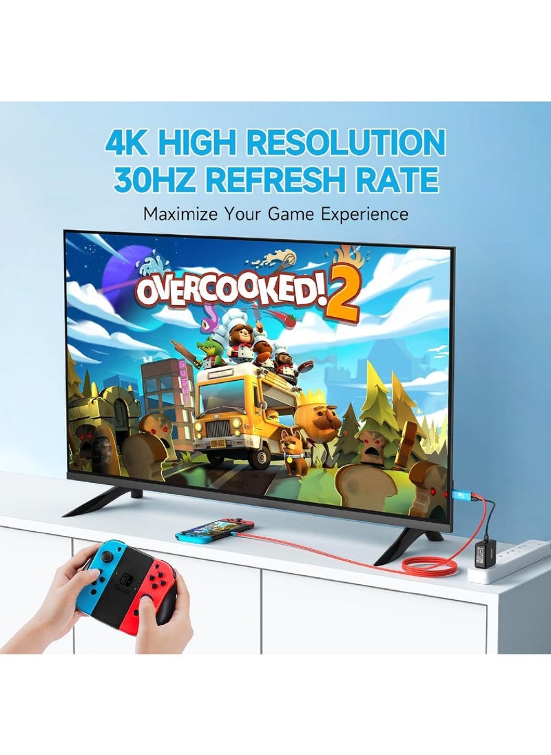 Generic - HDMI Cable Compatible with Nintendo Switch NS/OLED USB C to HDMI Cable Replaces The Original Switch Dock for TV Screen Mirroring Convenient for Travel 4K HD 2m - Image 1