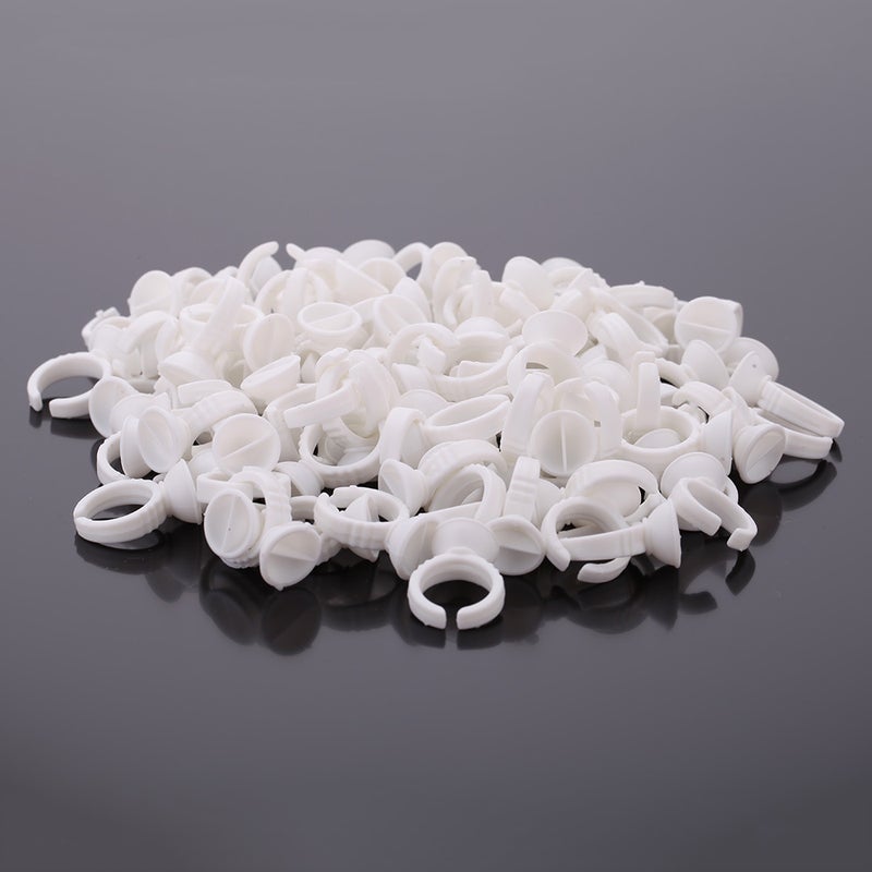 100Pcs/Pack Eyelash Pallet Glue Holder Adhesive Holders Eyelash Extensions Glue Rings - Image 4