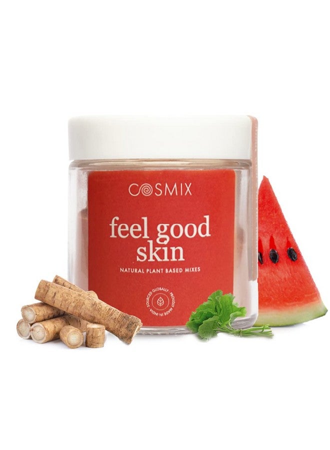 Cosmix Feel Good Skin For Nourished And Healthy Skin Supports Collagen Powder Production Superfood Blend With Bamboo Shoot & Centella 60 grams 40 Servings & 40 days Pack - Image 1