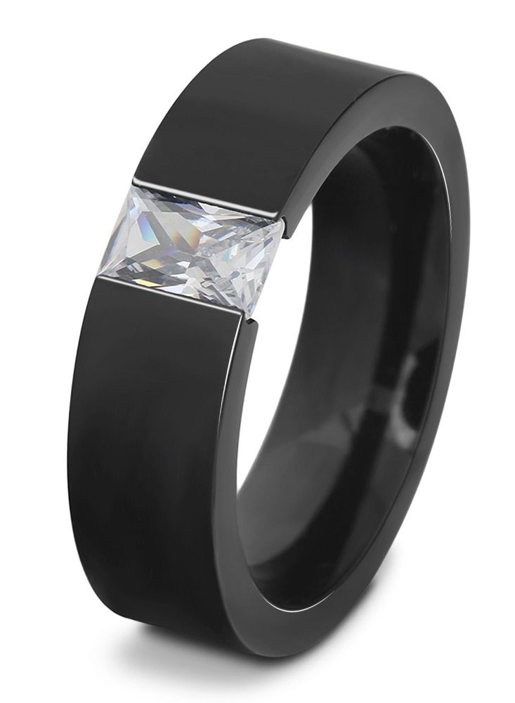 Stainless Steel Solid Polished Signet Ring