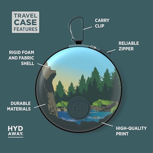 HYDAWAY Travel Case for Collapsible Bottles, Bowls & Cups - Protective Storage with Carabiner Clip - Durable, Water-Resistant, TSA-Friendly - Image 5