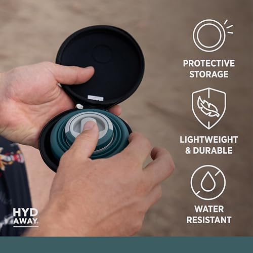 HYDAWAY Travel Case for Collapsible Bottles, Bowls & Cups - Protective Storage with Carabiner Clip - Durable, Water-Resistant, TSA-Friendly - Image 3