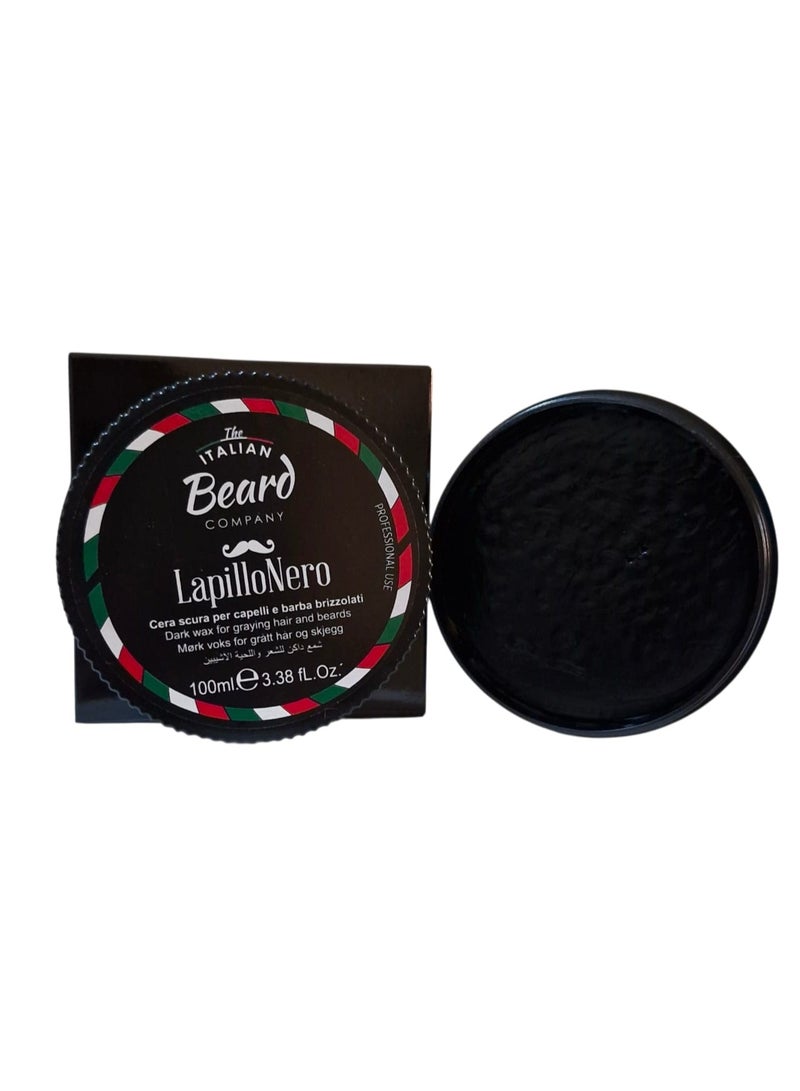GioMat Italian Beard Dark Wax for Graying Hair and Beard - 100g - LAPILLONERO - Image 2