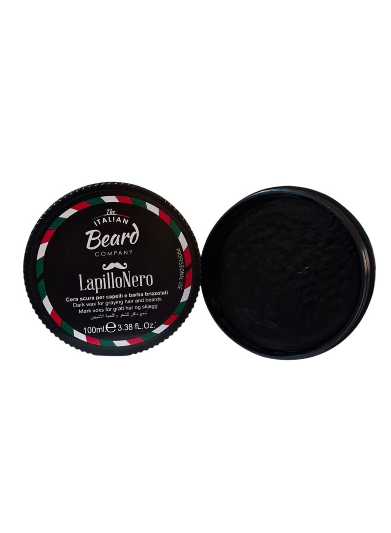 GioMat Italian Beard Dark Wax for Graying Hair and Beard - 100g - LAPILLONERO - Image 4