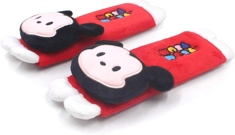 Finex 2 Pcs Set Mickey Minnie Plush Car Seat Belt Strap Covers Shoulder Cushion Pad - Image 5