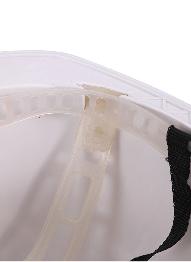 LAWAZIM - Safety Helmet -White- Impact-Resistant HDPE Protective Hard Hat with Adjustable Chin Strap and Headgear - for Construction Sites, Industrial Work, Engineering Projects, and Outdoor Work - Image 1