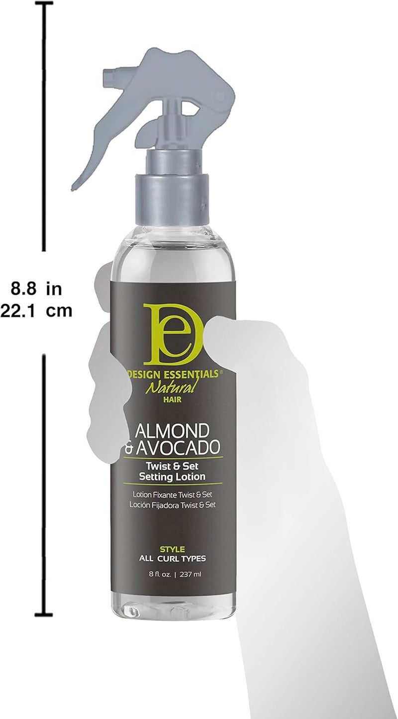 Design Essentials Natural Almond & Avocado Twist & Set Setting Lotion - 8 Fl Oz - Image 4
