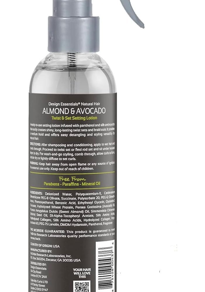 Design Essentials Natural Almond & Avocado Twist & Set Setting Lotion - 8 Fl Oz - Image 3