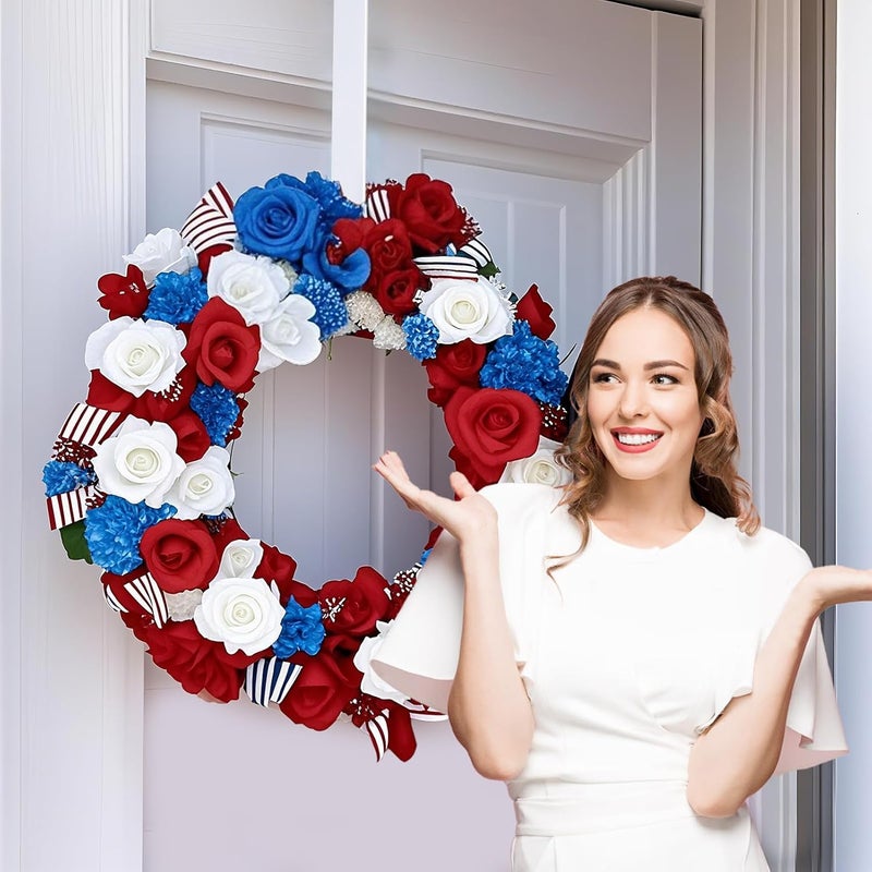ZYSUN 12” Metal Over the Door Wreath Hanger for Front Door, 2 Pack Non-Scratch Door Hook for Hanging Christmas Wreaths, Holiday Decor & Welcome Signs, Durable Wreath Hanger Hooks for Home Decoration, White - Image 3