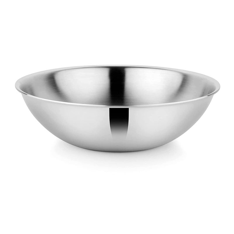 KITCHEN CLUE KITCHEN CLUE Premium Guage 304 Quality Stainless Steel Extra Deep TriPly Tasla 20 CM 1700 ML Silver Induction Compatiible Steel Tasal for Cooking Doughing Highly Durable 5 Year Warranty - Image 1