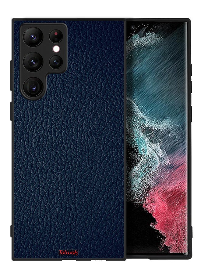 Tolwak Samsung Galaxy S22 Ultra 5G Protective Case Cover Leather Pattern - Image 2