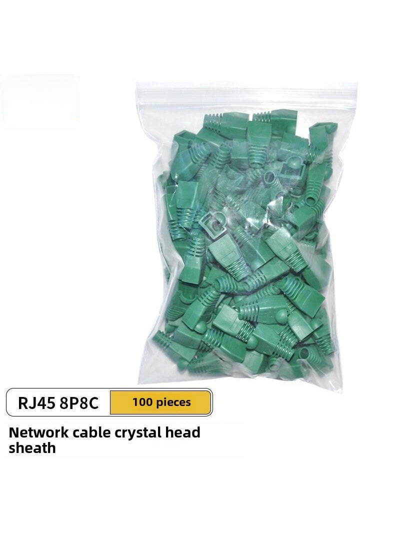 Generic CNCOB Colorful RJ45 Protection Caps Green 100 Pack 