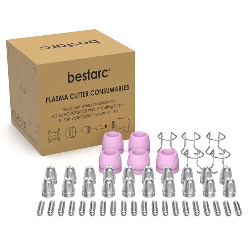 bestarc AG60P Plasma Cutter Consumables Cutting Torch Tip Nozzles Kit 50pcs For BTC500DP, BTC650DP - Image 1