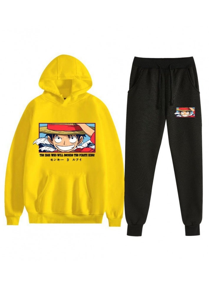 KUYING New One Piece Casual Loose Hooded Sweatshirt Set  - Image 1