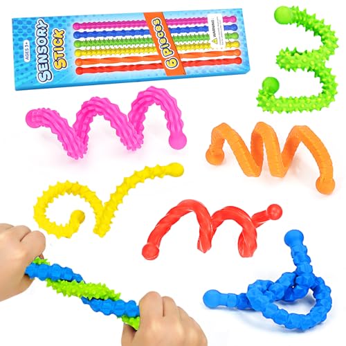 Soarly Sensory Fidget Toys for Kids 6PCS Quiet Fidget Toys for Classroom Calm Down Corner Christmas Birthday Gifts for Boys Girls Teen Gifts for People with Autism ADHD Anxiety Easter Basket Stuffers - Image 1