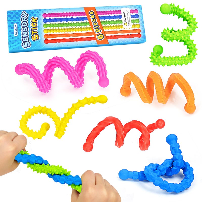 Soarly Sensory Fidget Toys for Kids 6PCS Quiet Fidget Toys for Classroom Calm Down Corner Christmas Birthday Gifts for Boys Girls Teen Gifts for People with Autism ADHD Anxiety Easter Basket Stuffers - Image 3