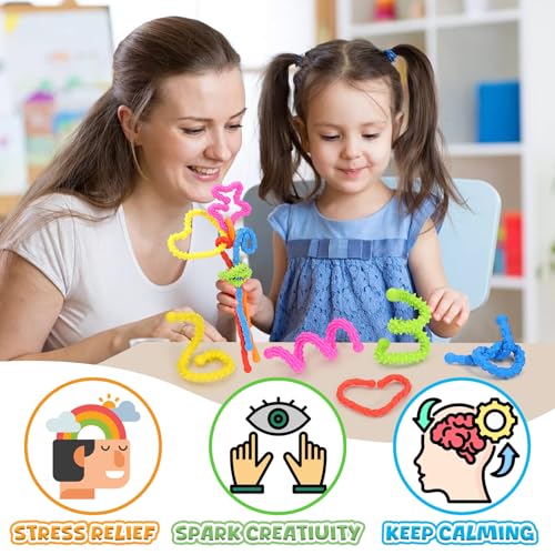 Soarly Sensory Fidget Toys for Kids 6PCS Quiet Fidget Toys for Classroom Calm Down Corner Christmas Birthday Gifts for Boys Girls Teen Gifts for People with Autism ADHD Anxiety Easter Basket Stuffers - Image 5
