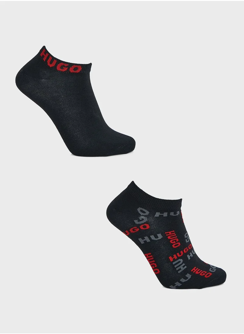 HUGO 2 Pack Logo Socks