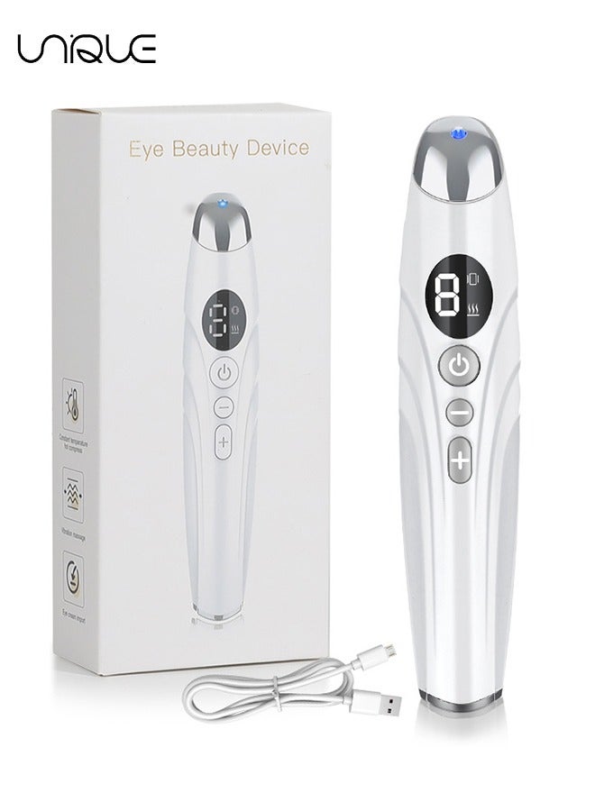 Unique Eye Massager - Facial Massager - Rechargeable Vibrating Massage Tool - 3 Color Modes and Vibration - Suitable for Anti-Aging - Puffy Eyes and Dark Circles - Skincare Products Absorb - Acupressure - Image 1