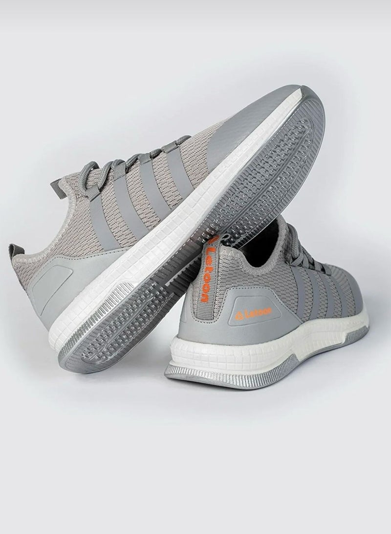 Sports shoes - from Leighton - gray color - flat heel - practical and comfortable for the feet  - Image 5