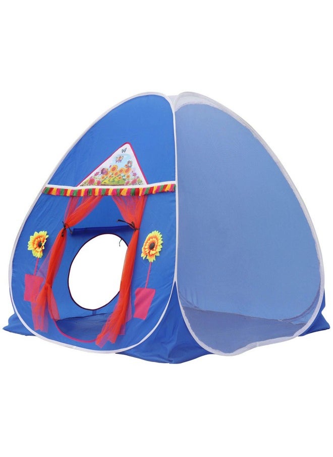 HomeCute HOMECUTE Foldable Popup Play Tent House for Kids,Outdoor & Indoor Use, 3 Year to 12 Years 110 x 110 x 120 cm (Blue)  - Image 4