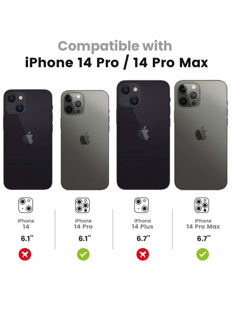 كاست ويف واقي عدسة الكاميرا لهاتف iPhone 14 Pro / 14 Pro Max، غطاء حماية للكاميرا من الزجاج المقوى 9H - Image 2