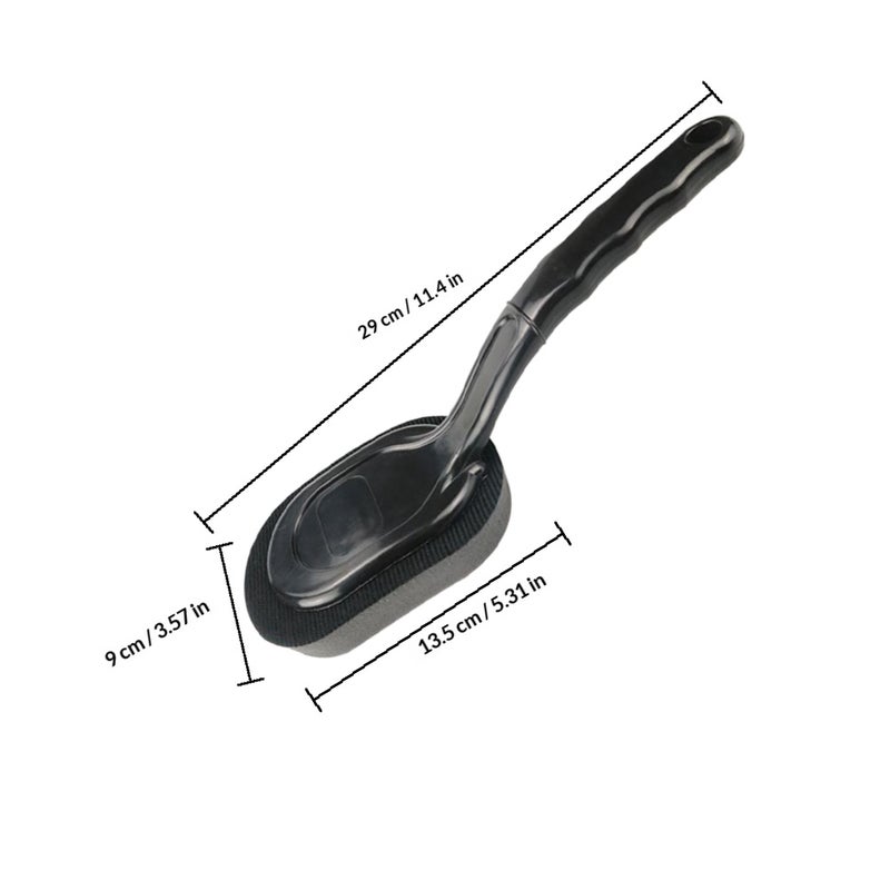Ergonomic Handheld Tire Shine Applicator Brush Effortless Cleaning and Waxing Sponge Brush for Detailing and Maintaining - Image 2