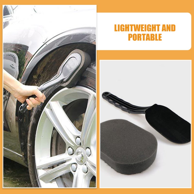Ergonomic Handheld Tire Shine Applicator Brush Effortless Cleaning and Waxing Sponge Brush for Detailing and Maintaining - Image 5