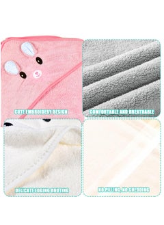 3 Pieces Hooded Towel Baby, Baby Towel with Hood 80 X 80 Cm for Baby Bathing, Soft Super Absorbent, Cute Baby Hooded Towel with Pattern Unisex 0-5 Years (Pink/White/Grey) - pzsku/Z34A86455CC225297143FZ/45/_/1719970817/d3e56c70-4cf3-4511-bebc-e108e2dc3ebc