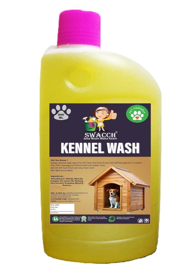 swacch Kennel Wash (500ml) Lemon I Pet Stain & Odour Remover I Pet Floor Cleaner Liquid I Dog and Cat Friendly - Image 1