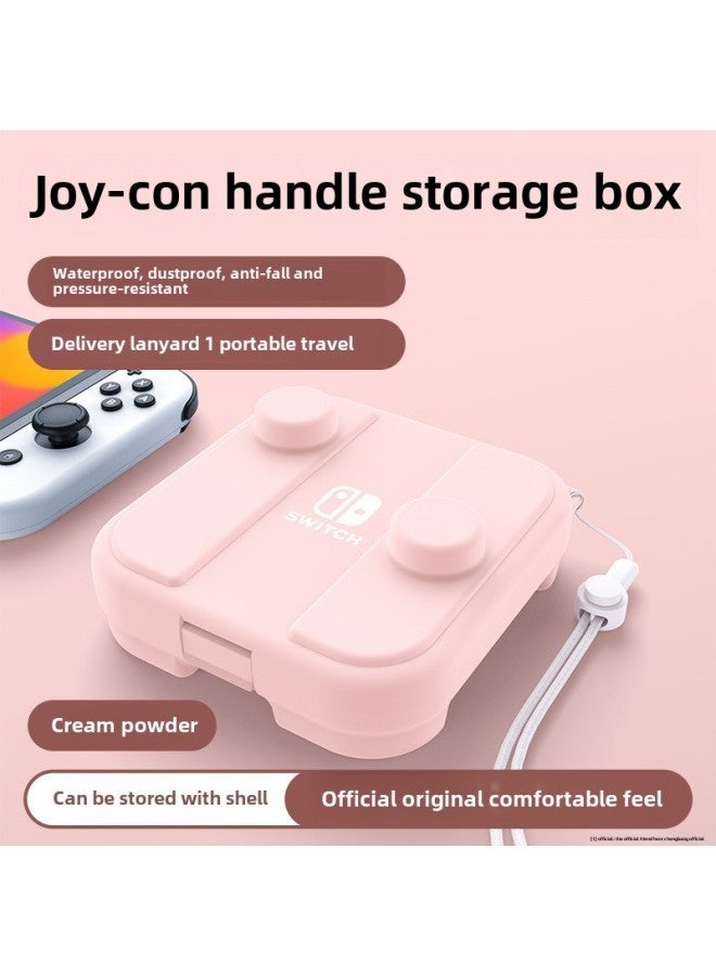 Joycon Storage Box Wearable Shell Storage Nintendo Switch Handle Protective Cover Ns Game Machine Transparent Box NS-Model:Joycon Special Storage Box [skin-friendly Feel★Cream Powder] Can Be Worn Shell Storage★Complimentary Lanyard √ - Image 1