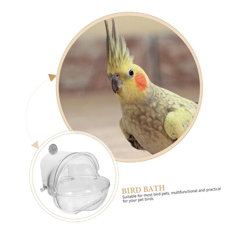 Smooth Edge Hanging Bird Bath Shower Box For Parrots Pet Birds Cage Accessories - Image 5