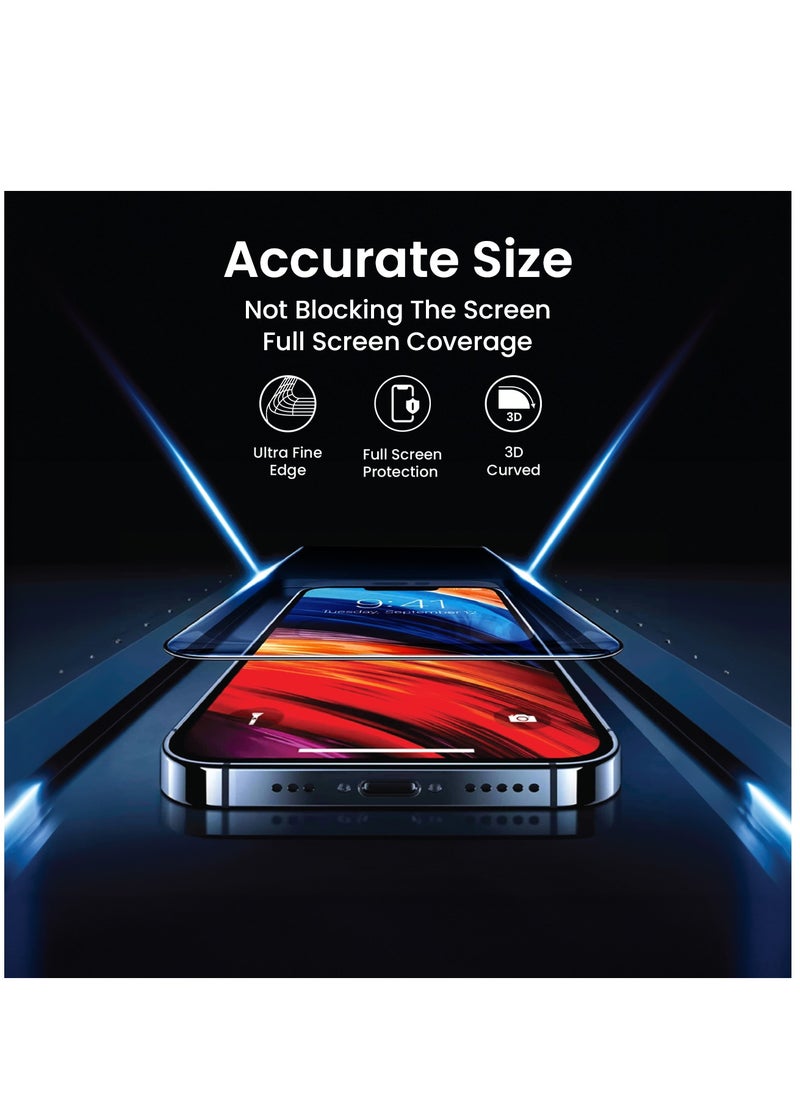 Brave - iPhone 15 Pro Max Privacy Screen Protector 6.7 inch, [Full Coverage & Military Grade Shatterproof] Anti Spy 9H Tempered Glass Screen Protector [Longest Durable] Easy Installation, Case Friendly, Black - Image 1