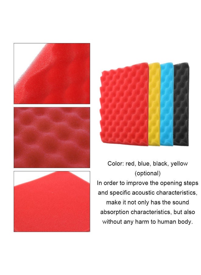 NIBEMINENT 24-Piece Recording Studio Soundproof Wedge Foam Red 33cm - Image 3