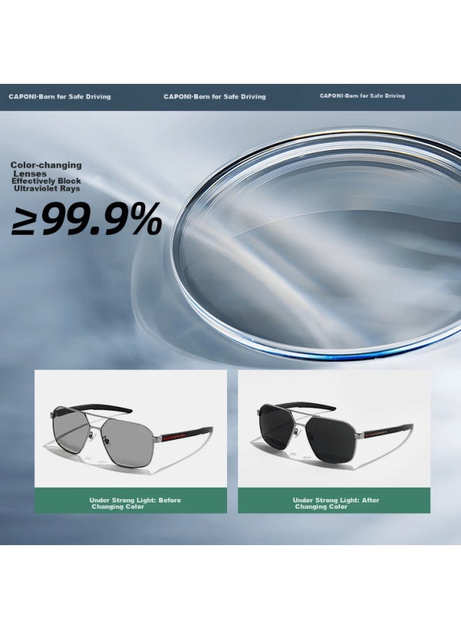 Caponi Polarized Photochromic Sungl For Men And Women, Day And Night Use, Sungl Gl For Driving, Uv Protection And Sun Protectio - Image 2
