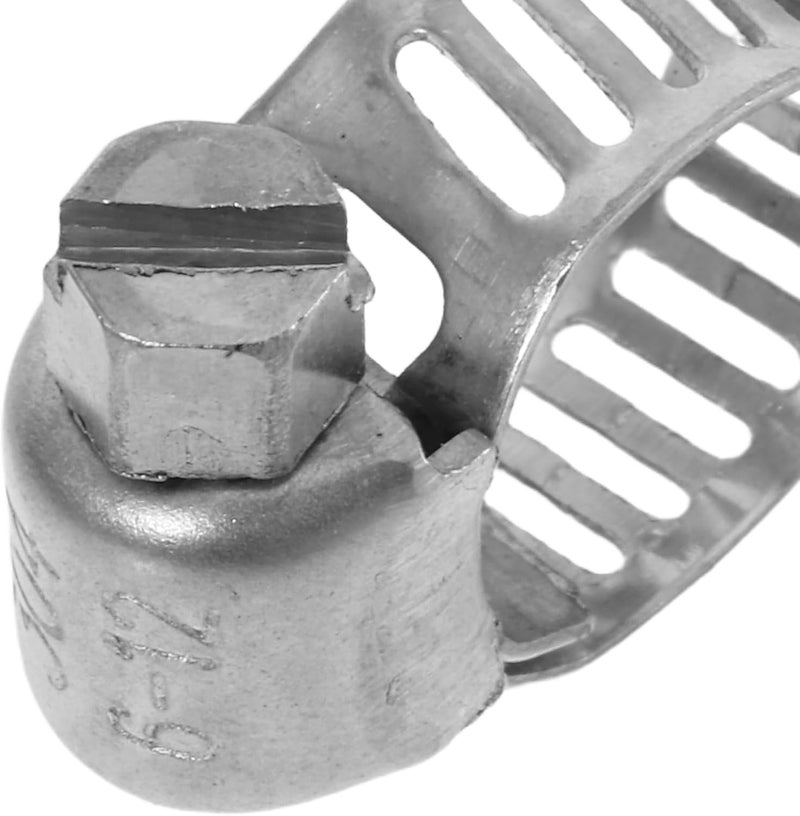 Garneck 30pcs Stainless Steel Adjustable Mini Hose Clamp 6-12mm Width 8mm Heavy Duty Worm-drive Pipe Clamp for Plumbing and Dryer Vent Hose Repair - Image 3