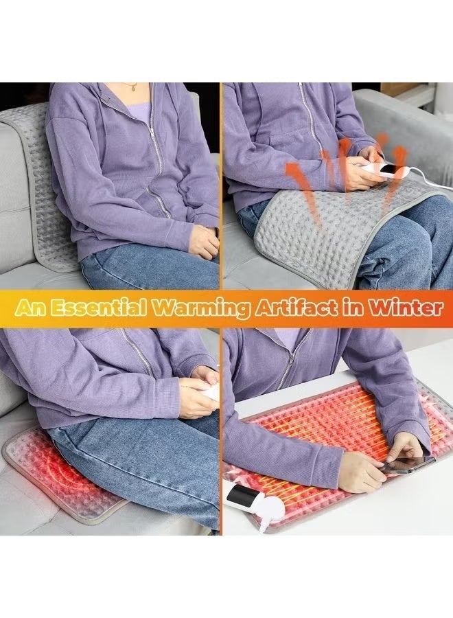 Naxifly Heating Pad, 40x 76cm Fast Electric Heat Pad with 9 Heat Settings, 4 Timer Options, Auto Shut Off, Electric Heating Pad for Back Pain and Cramps Relief, Machine Washable (Large) - Image 5