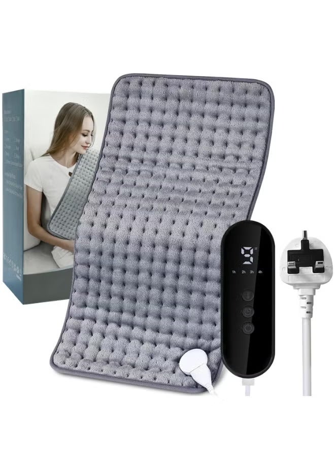 Naxifly Heating Pad, 40x 76cm Fast Electric Heat Pad with 9 Heat Settings, 4 Timer Options, Auto Shut Off, Electric Heating Pad for Back Pain and Cramps Relief, Machine Washable (Large) - Image 1