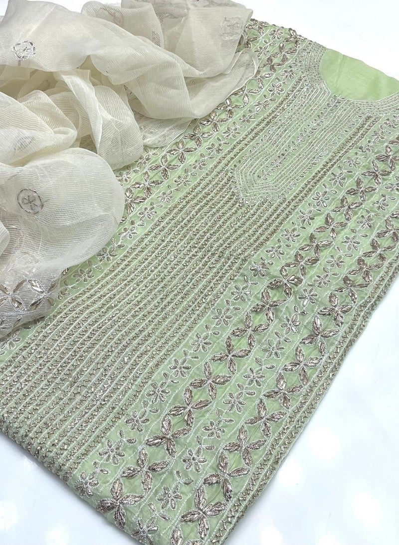Anbreen Closet Ethnic Wear/Shalwar Kameez 3 Piece Unstitched - Image 3