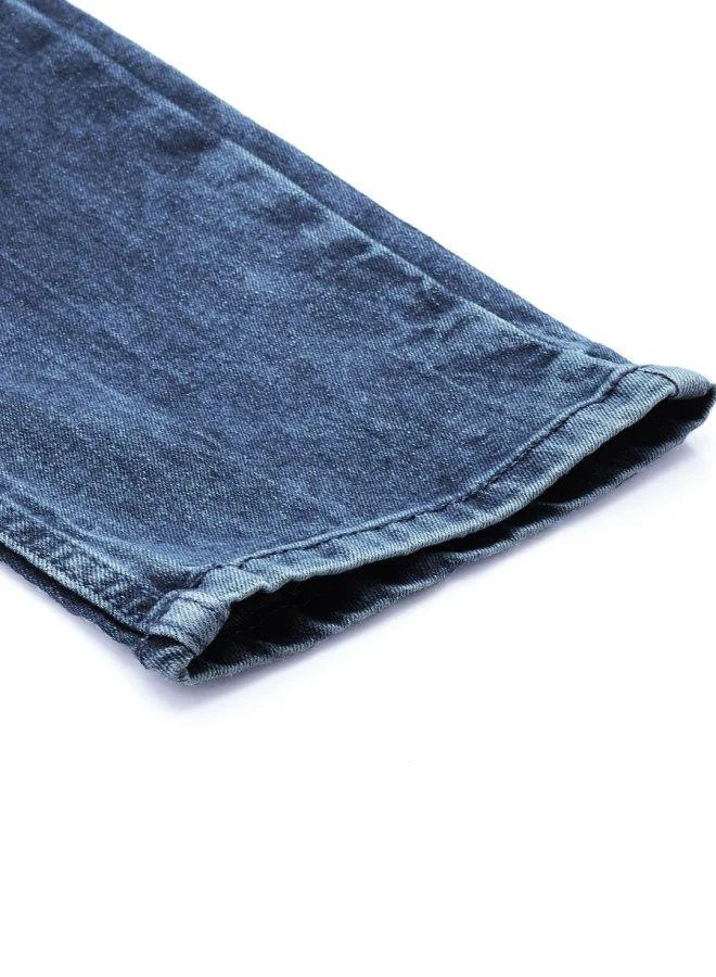 The Indian Garage Co  Men Slim Fit Solid Mid-Rise Stretchable Jeans for Men | Best Price UAE