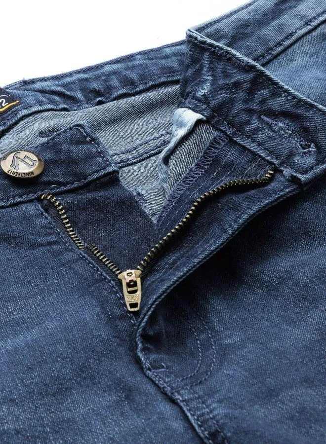 The Indian Garage Co  Men Slim Fit Solid Mid-Rise Stretchable Jeans for Men | Best Price UAE