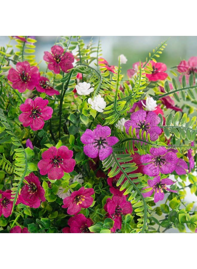 Ammyoo Artificial Flowers for Outdoors Spring Decoration, 12 Bundles Fake Flower Daisy with Realistic Eucalyptus Leaves, Faux Plants for Greenery Boxwood Porch Patio Garden Pot Lawn - Image 3