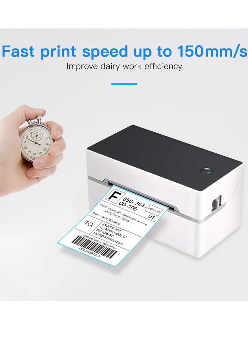 Desktop Shipping Label Printer High Speed USB + BT Direct Thermal Printer Label Maker Sticker 40-80mm Paper Width  - Image 4