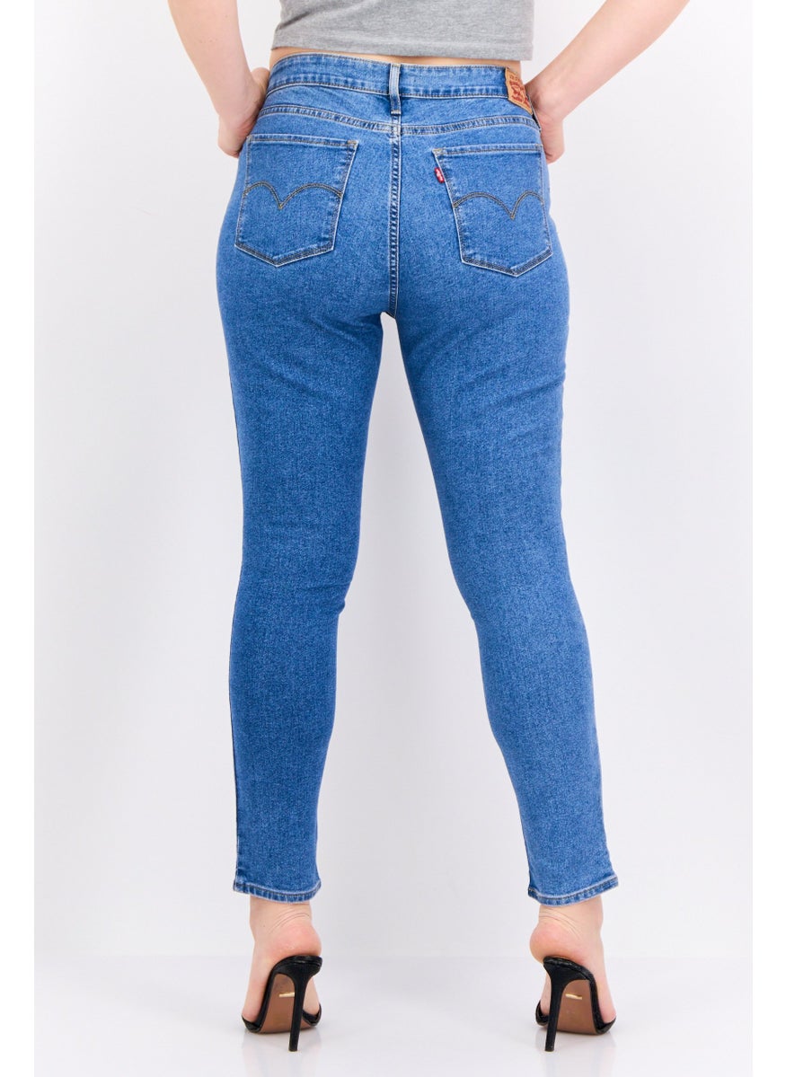 Levi's Women Skinny Fit Washed Stretchable Jeans, Blue  - Image 2