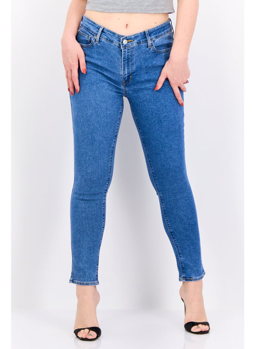 Levi's Women Skinny Fit Washed Stretchable Jeans, Blue  - Image 1